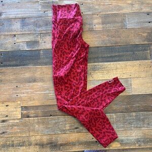 Bombshell Sportswear Red Cheetah Leggings
